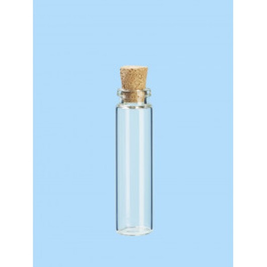 Mini Glasflaska/Burk med Kork 12x46mm - 6 st
