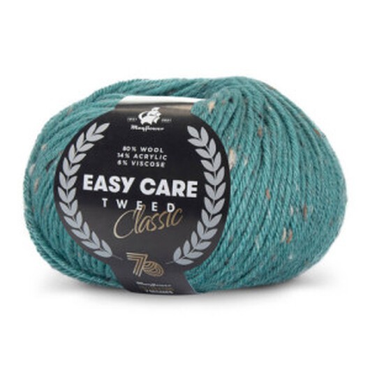 Mayflower Easy Care Classic Tweed Garn 599 Mörk Aquamarin