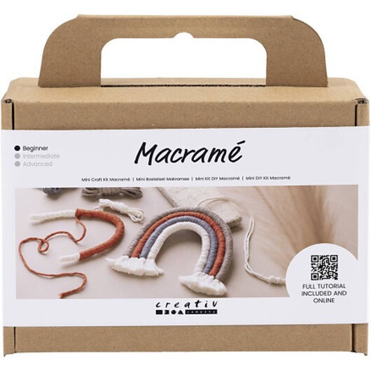 Mini DIY Kit Makramé, Regnbåge, 1 förp.