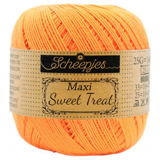 Scheepjes Maxi Sweet Treat Garn Unicolor 411 Sweet Orange