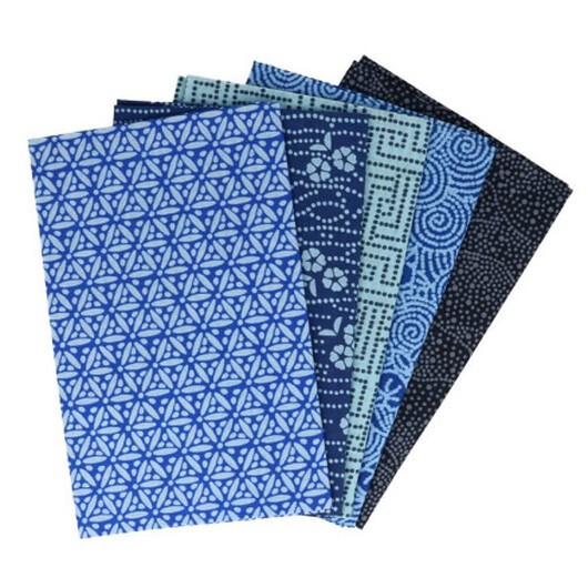 Tissu de Marie Fat Quarter Sapphire 50x57cm - 5 st.
