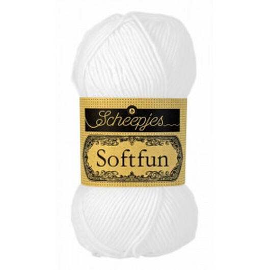 Scheepjes Softfun Garn Unicolor 2412 Vit