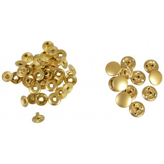 Tryckknappar Anorak Refill 15mm Guld - 12 st