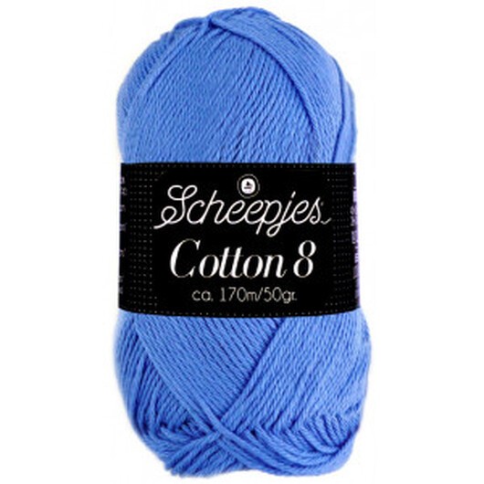 Scheepjes Cotton 8 Garn Garn Unicolor 506 Lavendelblå