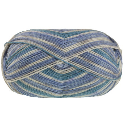 Lana Grossa Meilenweit 100 Denim Mix Garn 4660 Ecru/ljus/ljusblå/jeans/ljusgrå/grå