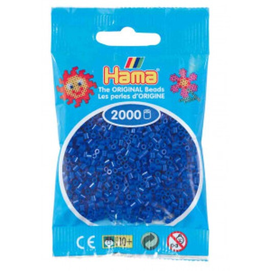 Hama Mini Pärlor 501-08 Blå - 2000 st.