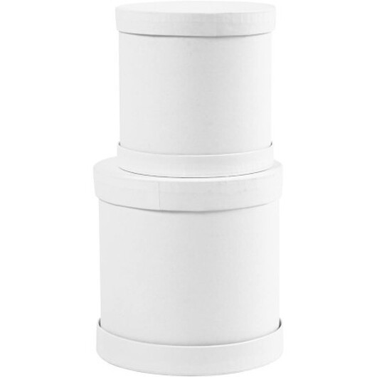 Trumaskar, H: 11+13 cm, Dia. 11+13 cm, vit, 1 set