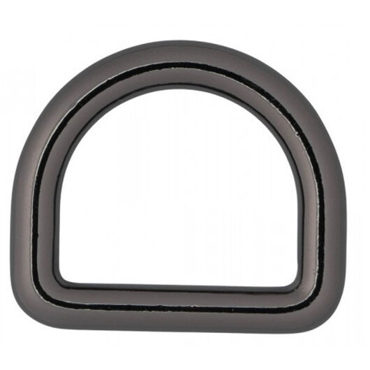 Infinity Hearts D-Ring Mässing Gunmetal 25x25mm - 5 st