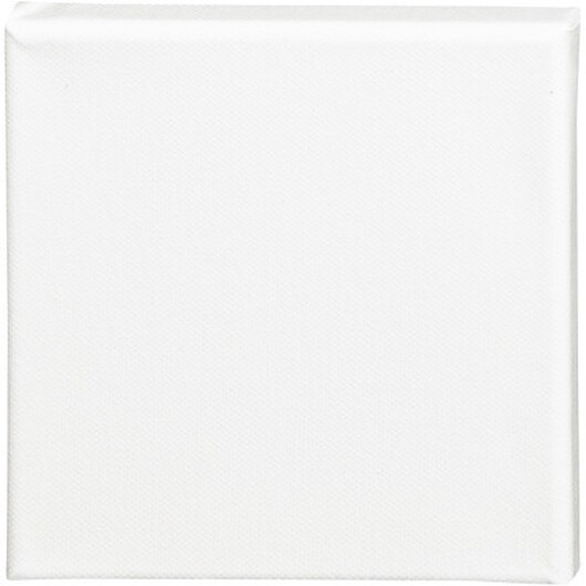 Canvas / Målarduk, D: 1,6 cm, storlek 15x15 cm, 360 g, vit, 1 st.
