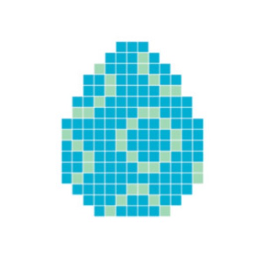 Påskägg Blå Pixelhobby - Påsk-pärlmönster