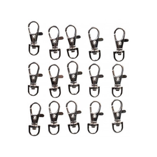 Karbinhake Försilvrad 40 mm - 15 st