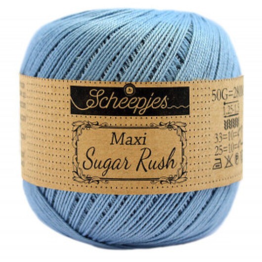 Scheepjes Maxi Sugar Rush Garn Unicolor 510 Sky Blue