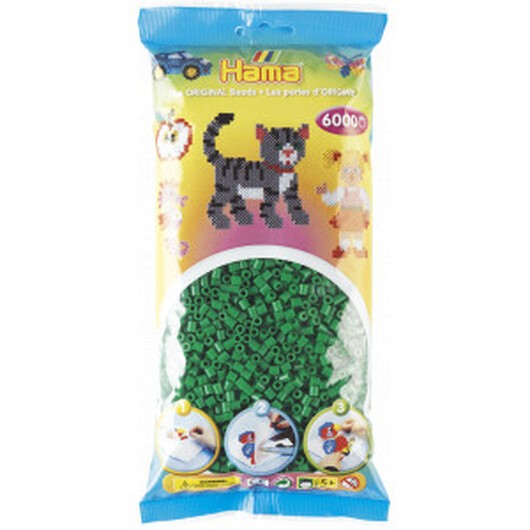 Hama Midi Pärlor 205-10 Grön - 6000 st.