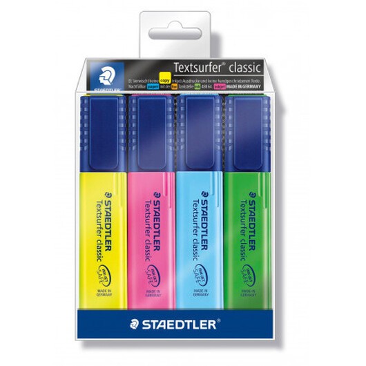 Staedtler Textsurfer Classic överstrykningspenna Ass. färger 1-5mm - 4 st.