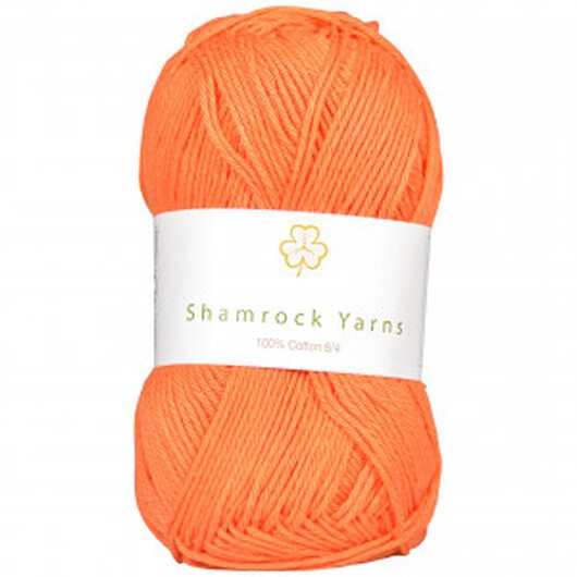 Shamrock Yarns 100% Bomull Garn 24 Dov Ljus Orange