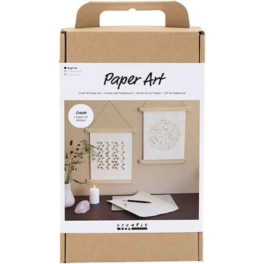 DIY Kit Paper Art, Papper för upphängning, off white, 1 frp.