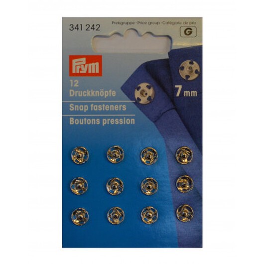 Prym Tryckknappar Silver 7mm 12 st.