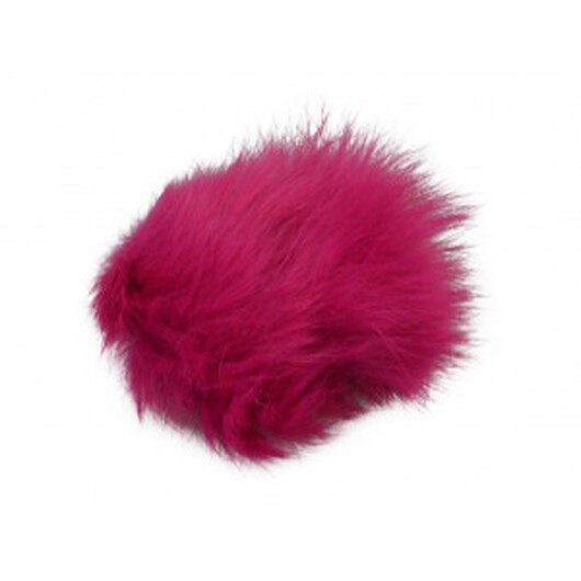 Pompom Pälstofs Kaninhår Rosa 60 mm