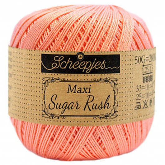 Scheepjes Maxi Sugar Rush Garn Unicolor 264 Light Coral