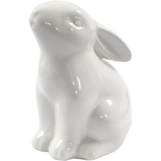 Hare, H: 9 cm, Dia. 5,5 cm, vit, 12 st./ 1 förp.