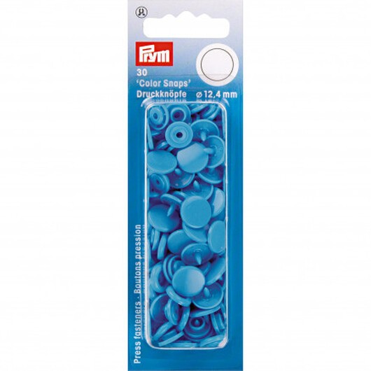 Prym Color Snaps Tryckknappar Plast Rund Stål Blå 12,4mm - 30 st.