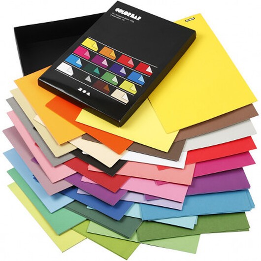 Color Bar avrivningspapper, A4 210x297 mm, 100 g, Ass. färger, vanligt papper, 160ass. ark