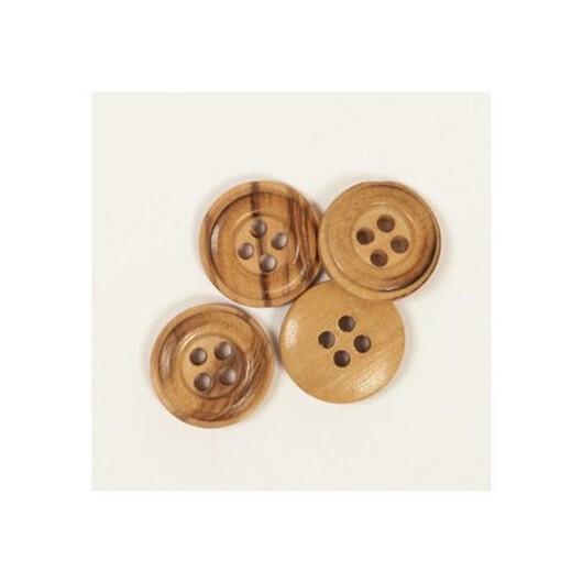 Drops Knapp av Cederträ Bränt 15mm 513 - 1 st.