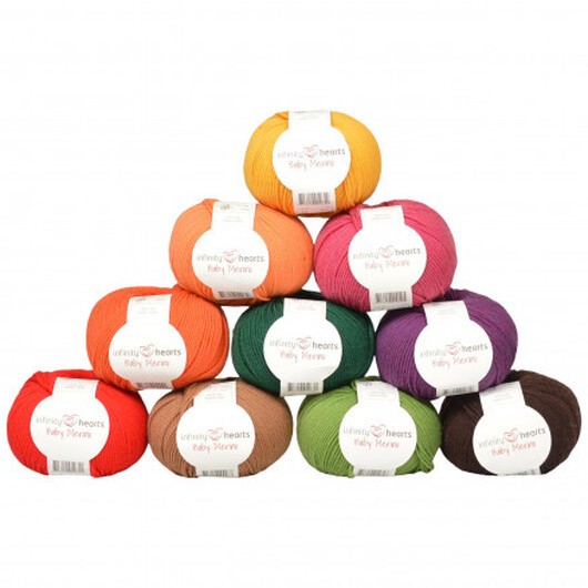 Infinity Hearts Baby Merino Garnpaket 10 Höst - 10 st