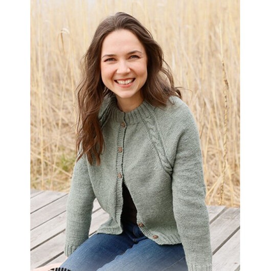 Sage Twist Cardigan by DROPS Design - Cardigan Stickmönster str. S - XXXL