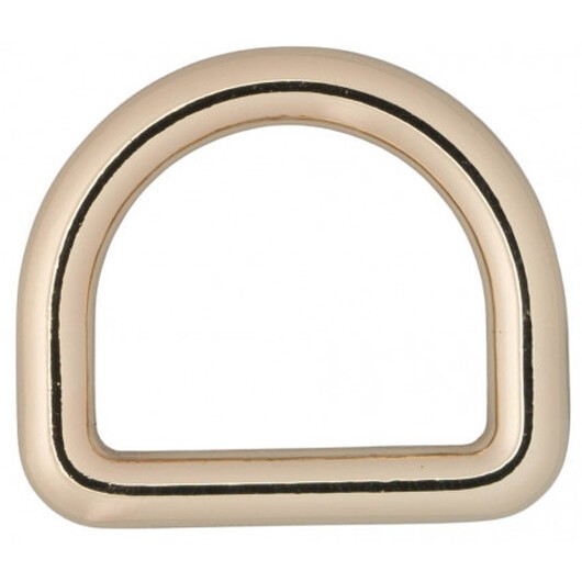 Infinity Hearts D-Ring Mässing Ljus Guld 25x25mm - 5 st