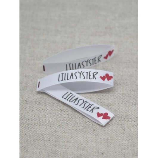 Label Svensk Lillasyster Vit - 5 st.
