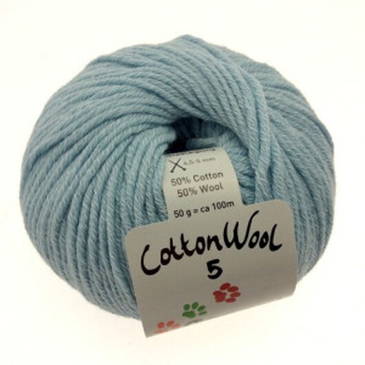 Gepard Garn CottonWool 5 Unicolor 712 Ljus Aqua Blå