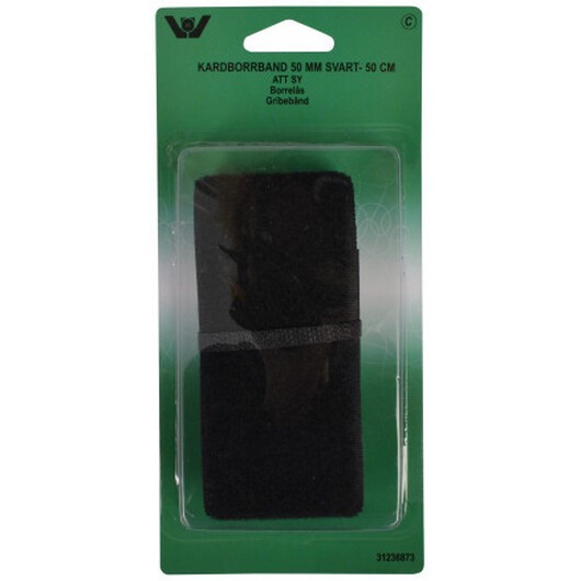 Kardborrband till att sy fast Svart 50mm 0,5m