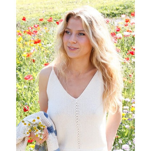 White Sails by DROPS Design - Topp Stickmönster str. S - XXXL