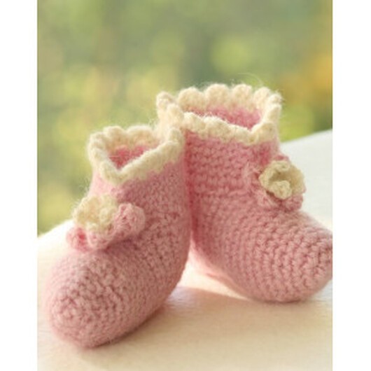 Princess Boots by DROPS Design - Baby Tofflor Virk-mönster strl. 1/3 m - 2 år