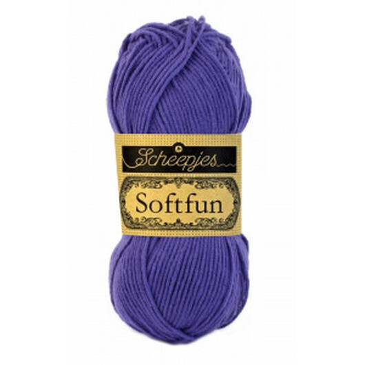 Scheepjes Softfun Garn Unicolor 2463 Mörk Lila