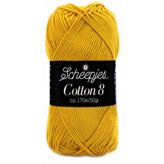 Scheepjes Cotton 8 Garn Unicolor 722 Curry