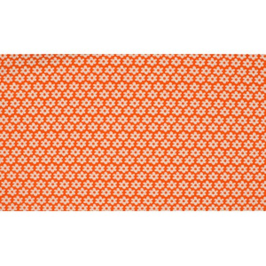 Minimals Bomullspoplin Tyg Print 33 Flower Orange 145cm - 50cm
