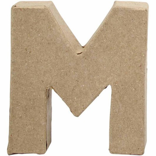 Letter, M, H: 10 cm, B: 9 cm, tjocklek 1,7 cm, 1 st.