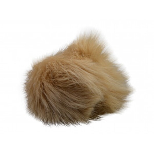 Pompom Pälstofs Kaninhår Beige 60 mm