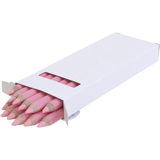 edu Kraftiga Färgblyertspennor, tjocklek 10 mm, kärna 6,25 mm, rosa, 12 st./ 1 förp.