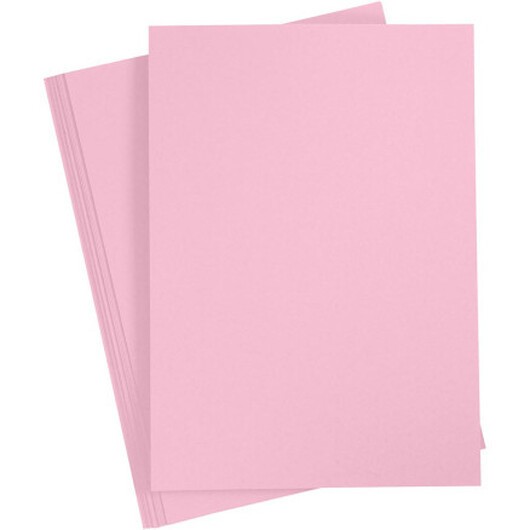 Kartongpapper, A3, ark 297x420 mm, 180 g, ljusrosa, 20 ark/ 1 förp.