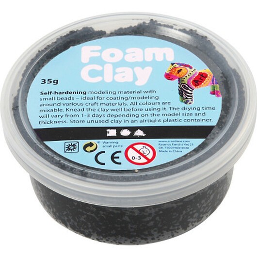 Foam ClayÂ® , svart, 35 g/ 1 burk
