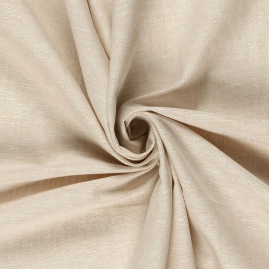 Linne/Bomull melerat 138cm 52 Kräm - 50cm