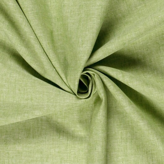 Linne/Bomull melerat 138cm 23 Grön - 50cm