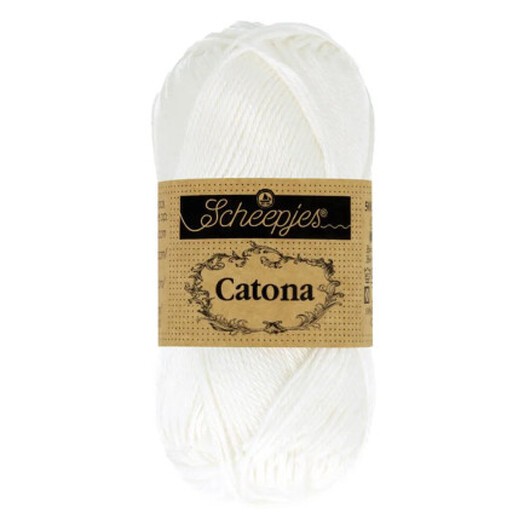 Scheepjes Catona Garn 106 Snövit - 25g