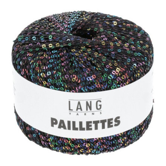 Lang Yarns Paillettes Garn 104 Svart