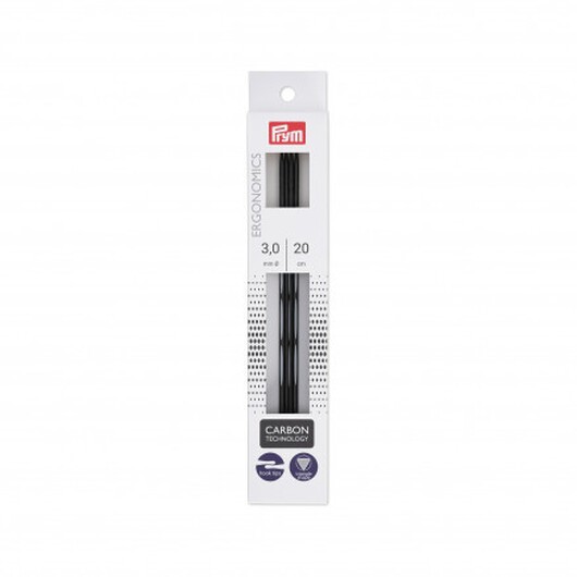 Prym Ergonomics Strumpstickor Carbon 20cm 3,00mm