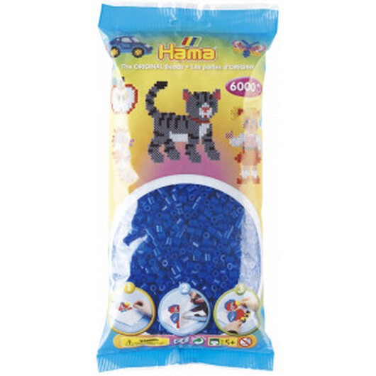 Hama Midi Pärlor 205-36 Neon Blå - 6000 st.