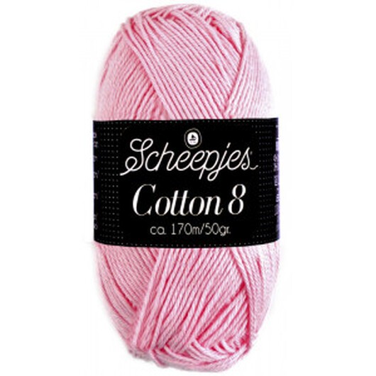 Scheepjes Cotton 8 Garn Unicolor 718 Rosa